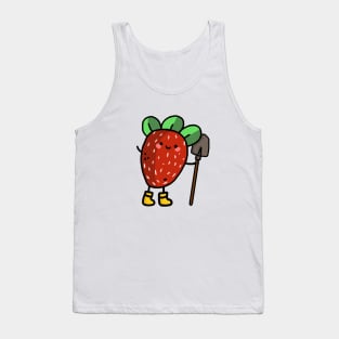 cute little farmer strawberry design Tank Top